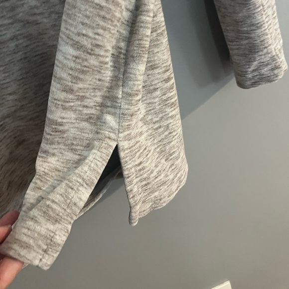 J. Jill Tunic Bell-Sleeve Boat Neck Velour Marled Brown Side Slit Pullover Large - Picture 6 of 10